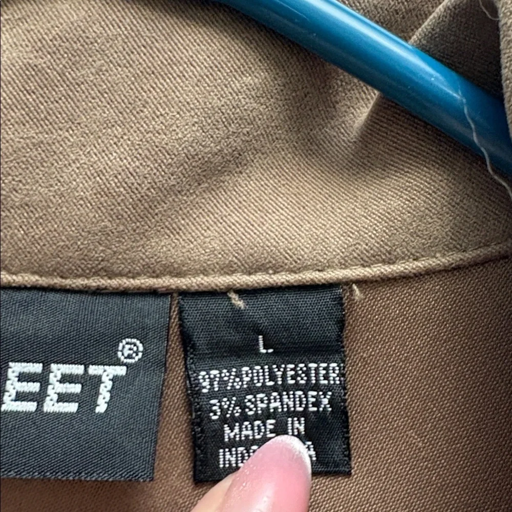 Fleet Street Faux Suede Button Front Overshirt Jacket Size Large